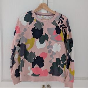 Boden Multicolor Floral Crew Neck Sweater